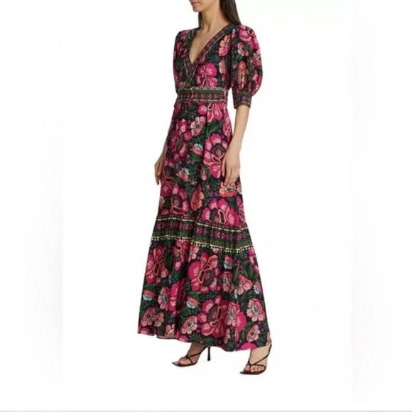 Farm Rio Flowers Garden Maxi Dress | Size Small | NWOT - Picture 8 of 8